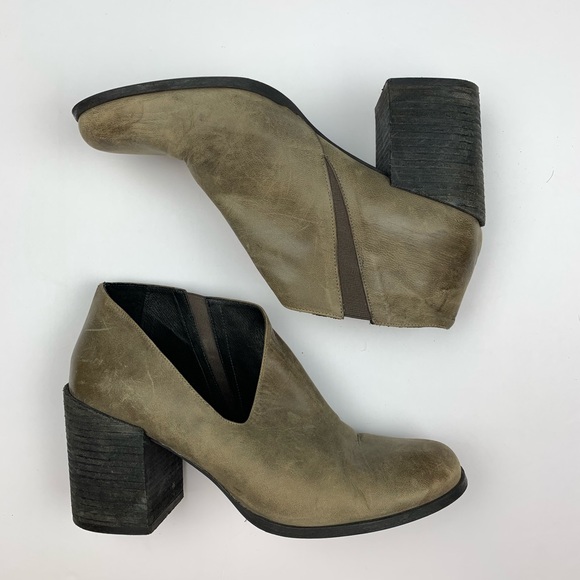 Free People Shoes - Free People Block Heel Booties Cut out Leather 39